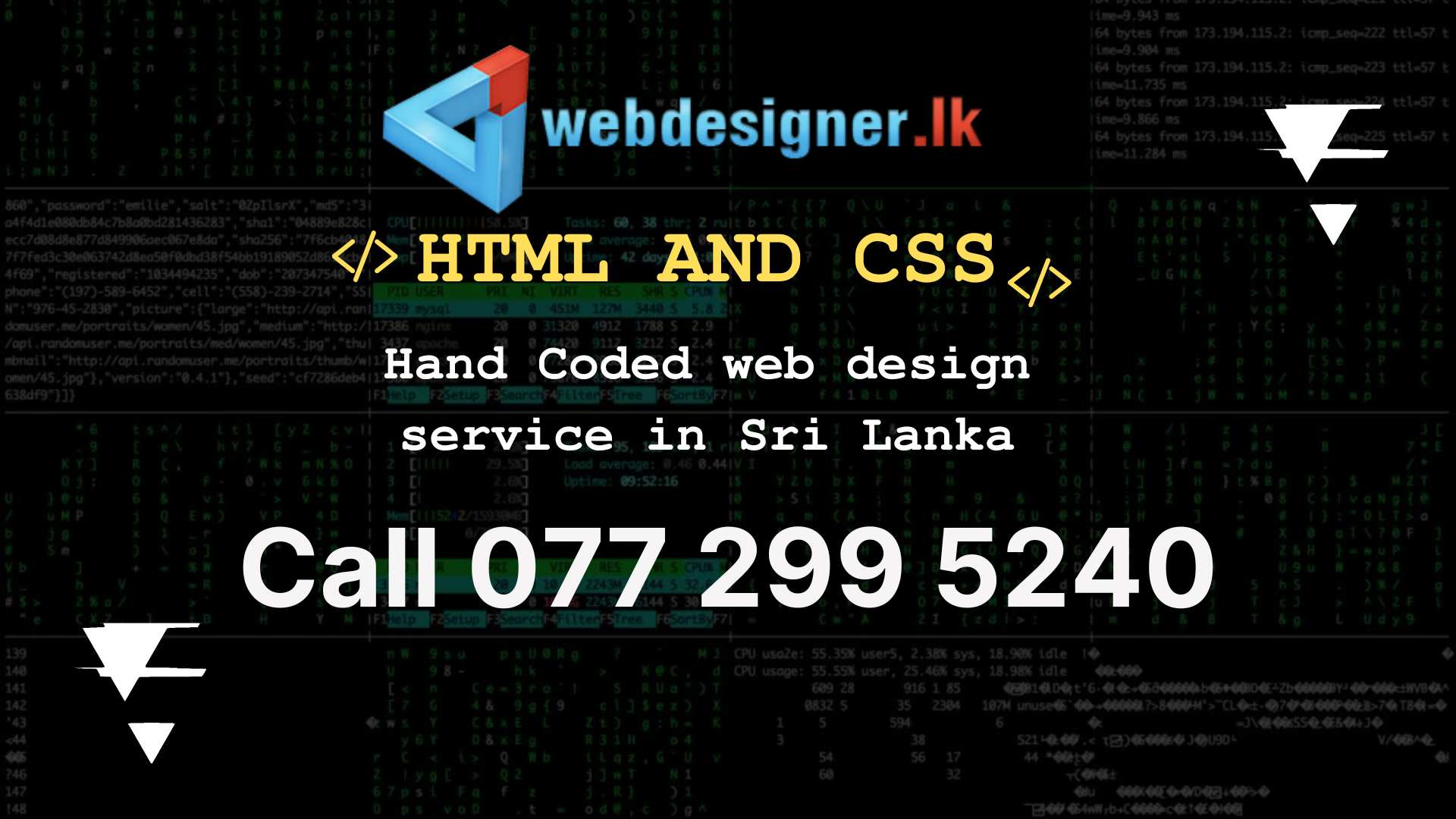 Hand Coded web design service in Sri Lanka