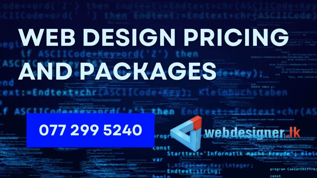 Web design pricing and packages
