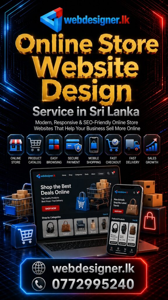 Online store website design service in Sri Lanka