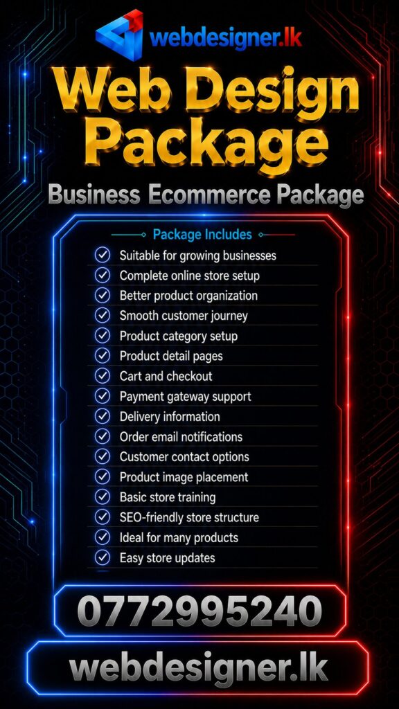 E commerce Web Packages Sri Lanka