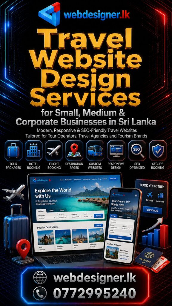 Travel Website Design Services Sri Lanka _ Tourism & Tour Operator Website Development