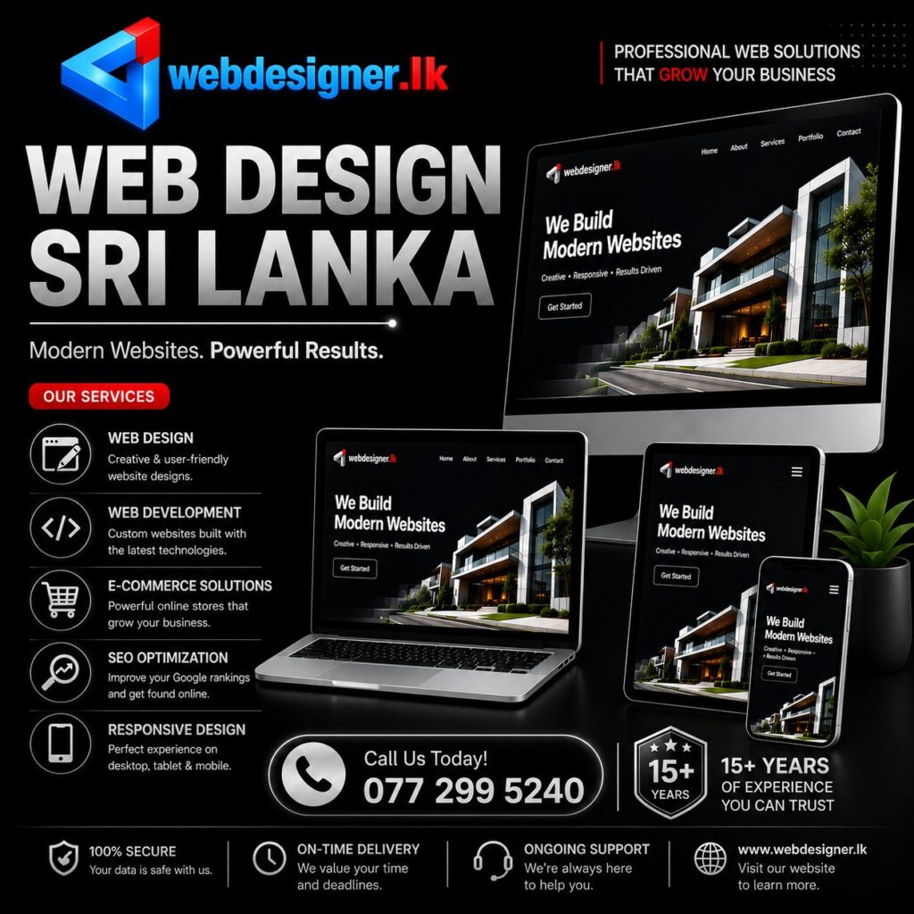 Professional web design services creating modern and responsive websites for businesses
