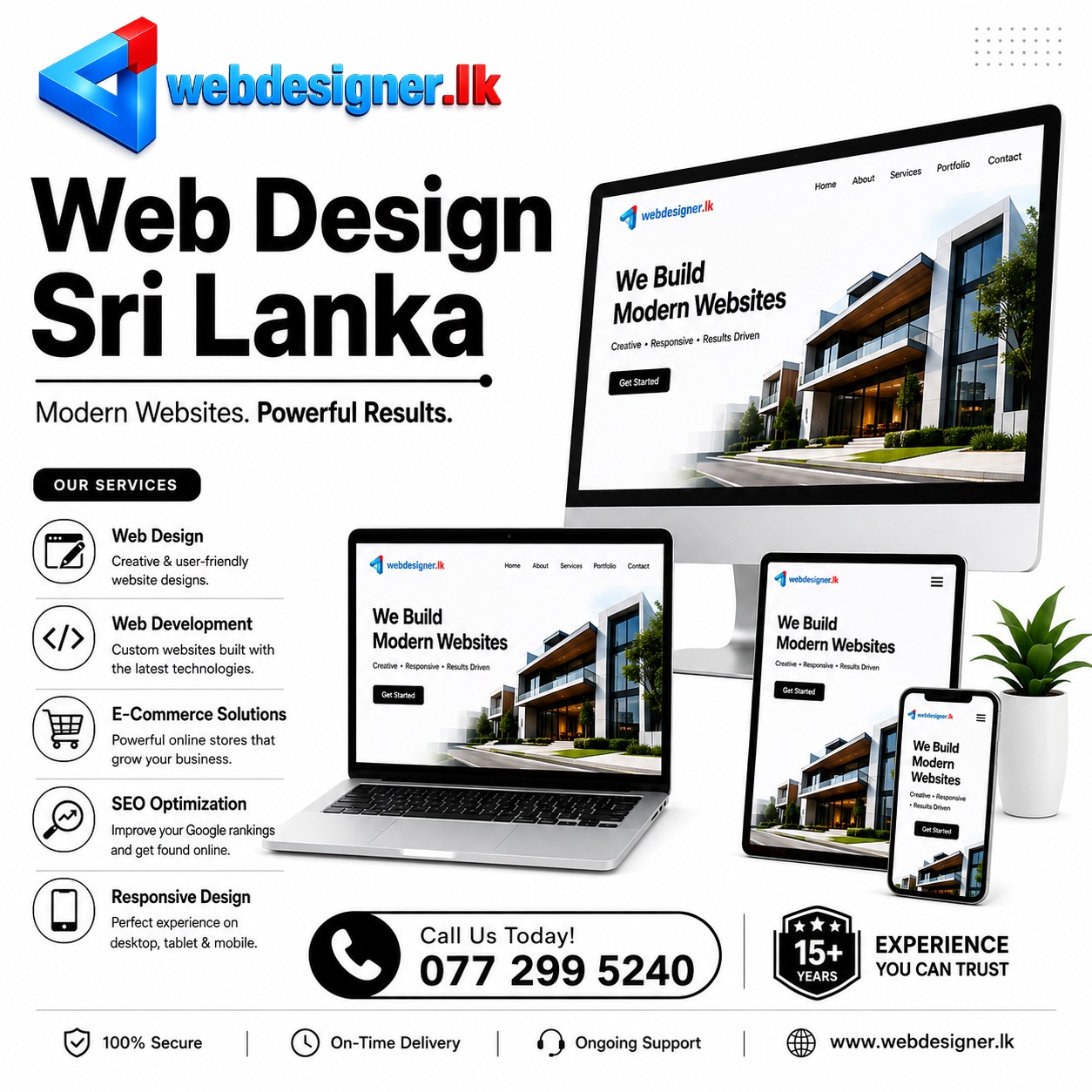 Modern web design with a professional and user-friendly website layout for business