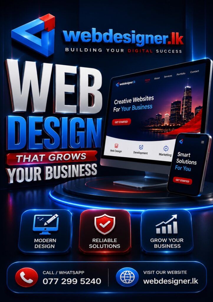 Sri Lanka Web Design Company by WebDesigner.lk – Professional Web Design & Web Development Services for Business, Corporate