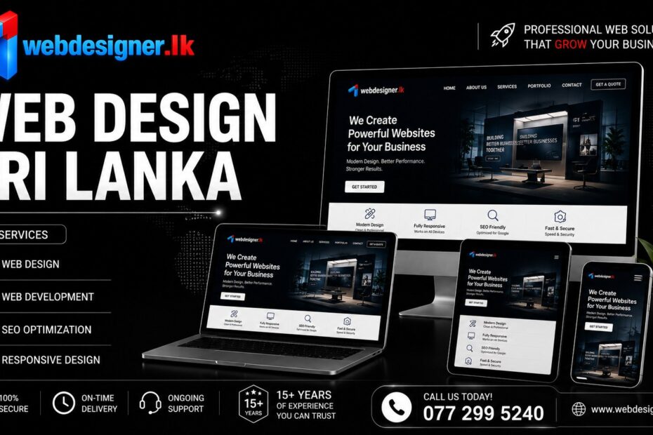 Professional web design in Sri Lanka by an experienced website design company creating modern business websites
