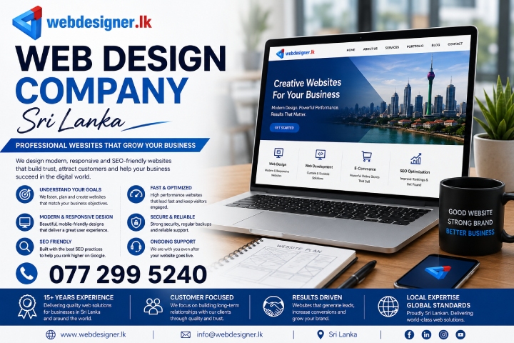 Professional Website Design Company in Sri Lanka Developing Responsive Business and Corporate Websites