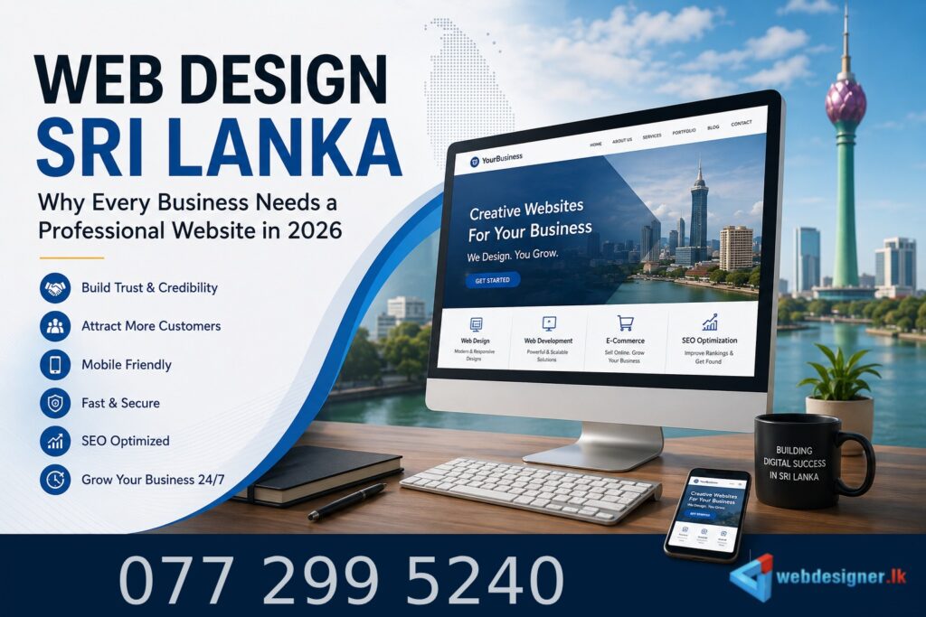 Professional Web Design Company in Sri Lanka Creating Modern Business Websites, eCommerce Websites and Custom Web Development Solutions
